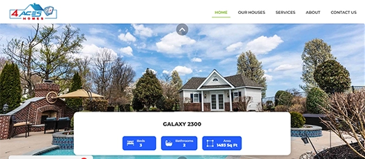 Vista de escritorio del sitio 4aceshomes