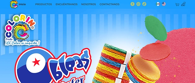 Vista de escritorio del sitio Colorines