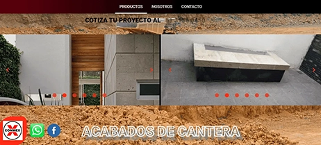 Vista de escritorio del sitio CONMEX