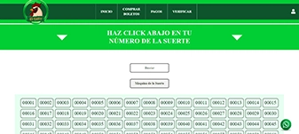 Vista de escritorio del sitio Rifas El Gallo