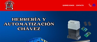 Vista de escritorio del sitio Herrería Chávez