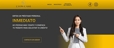 Vista de escritorio del sitio Lyoncash