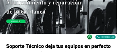 Vista de escritorio del sitio Línea Blanca