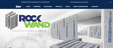 Vista de escritorio del sitio RockWand